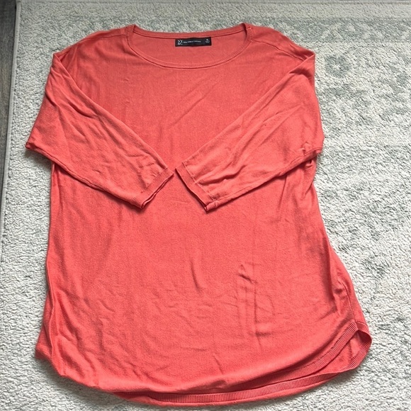 New York & Co Lightweight Sweater 1/2 sleeve Apricot size XL - Picture 1 of 6